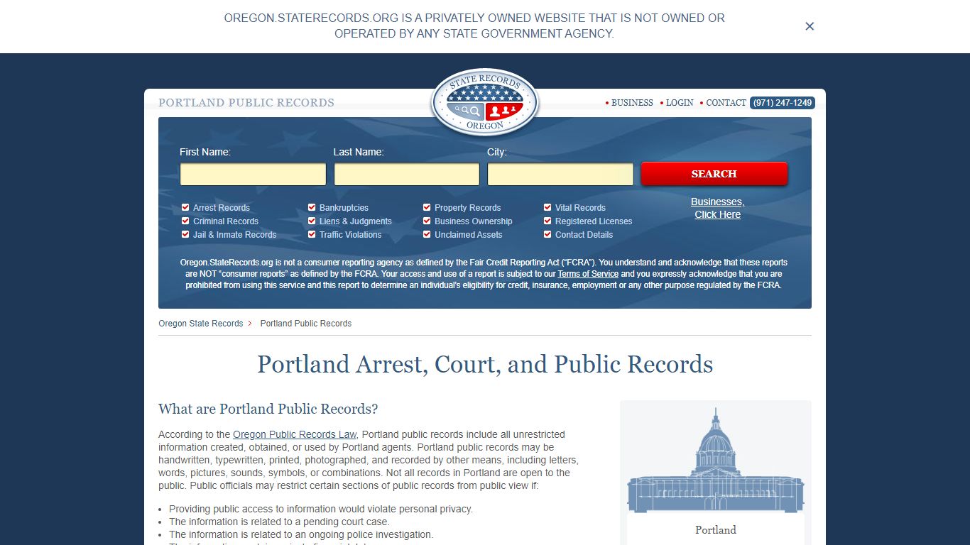 Portland Arrest and Public Records | Oregon.StateRecords.org